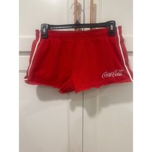 Coca-Cola Forever 21 Women's Red Embroidered Logo Active Running Shorts Small